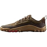 Vivobarefoot Tracker Leather Low Mens Barefoot Hiking | Waterproof, Lightweight & Puncture Resistant | All Weather & Terrains | Wide Fit Grounding Shoes | Bracken