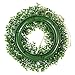 Adeeing 15 Inches Artificial Green Leaf Wreath with Bow Door Hanging Wall Window Decoration Holiday Festival Wedding Decor, Style A