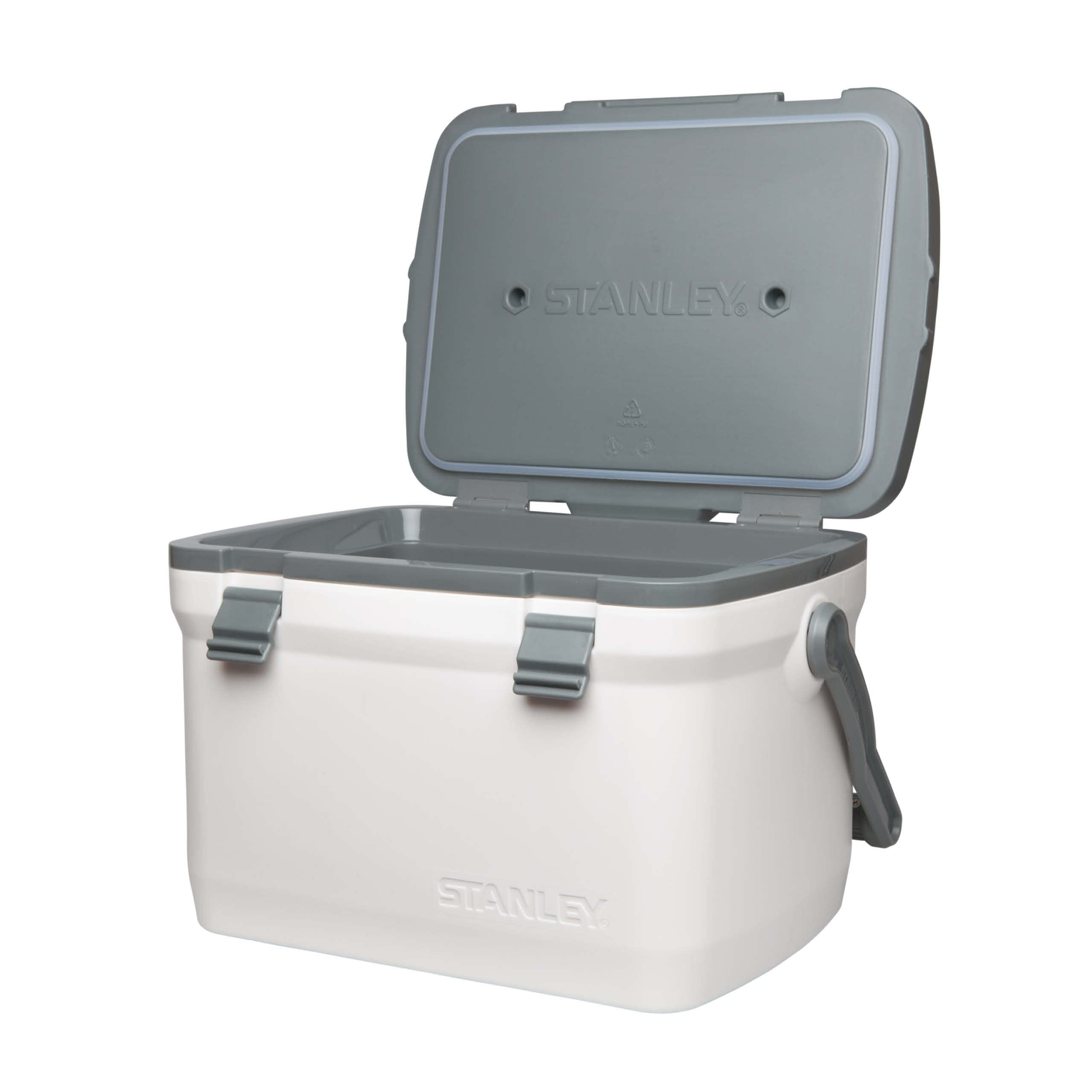 Stanley Adventure Outdoor Cooler 15.1L - Camping Kühlbox - BPA-Frei - Deckel fungiert auch als Sitz - Robuste Isolierbox ohne Strom - Auslaufsicher - Polar Weiß 9