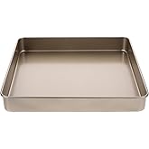 Hemoton 11 Inch Square Nonstick Baking Pan Heavy Duty Metal Cake Pan for Oven Baking Cakes Cookies and Brownies