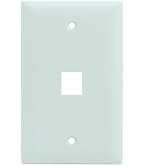 Legrand OnQ Oversized Wall Plate – Single Gang, 1 Port Keystone, 75% Larger Than Standard, White, 10-Pack (WP3301WH10)