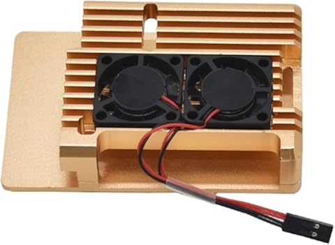 ZXC Aptos for la Frambuesa Pi 3 Modelo B + refrigeración Shell aleación del Metal de Aluminio de la Caja de Ventilador del radiador