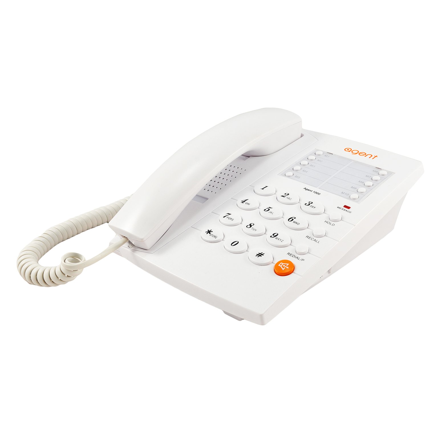 Agent 1000 Basic Analogue Telephone with Headset Port - White
