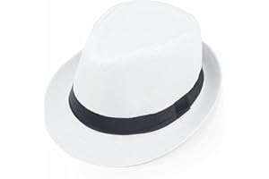 Giroir 1920s Party Accessories Fedora Hats for Men Women Short Brim Unisex