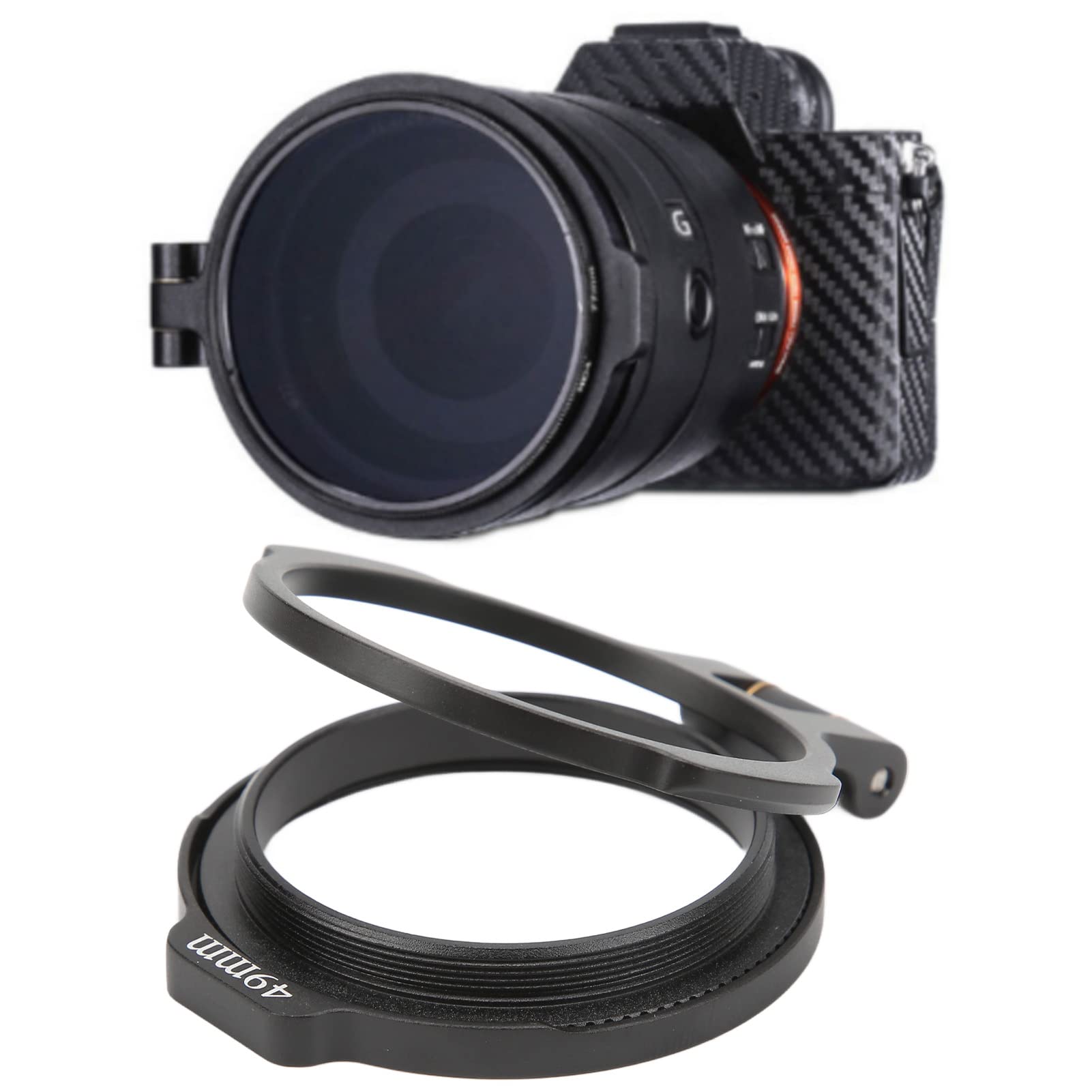 Lens Filter Holder, 49MM 58MM 67MM 72MM 77MM 82MM Camera Lens Filter Flip Bracket,Compatible With Most Wide Angle Lens, Prime Lens And Zoom Lens,for Wide Angle Prime Zoom(49MM)