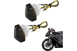 KUQUTIDY 2PCS Motorcycle LED Turn Signals for Honda, Flush Mount Amber Blinkers, Universal 12V Motorcycle Front Indicators Lights Compatible with Honda CBR1000RR CBR600RR CBR 600 F4i CBR900 CBR919