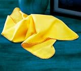 Milosc Pack of 4 Jumbo Yellow Duster 100% Cotton Cleaning Cloth 35 x 45 cm view 3