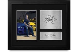 HWC Trading Paul Walker Fast And Furious Gifts USL Framed Printed Signed Autograph Picture for Movie Memorabilia Fans - US Le