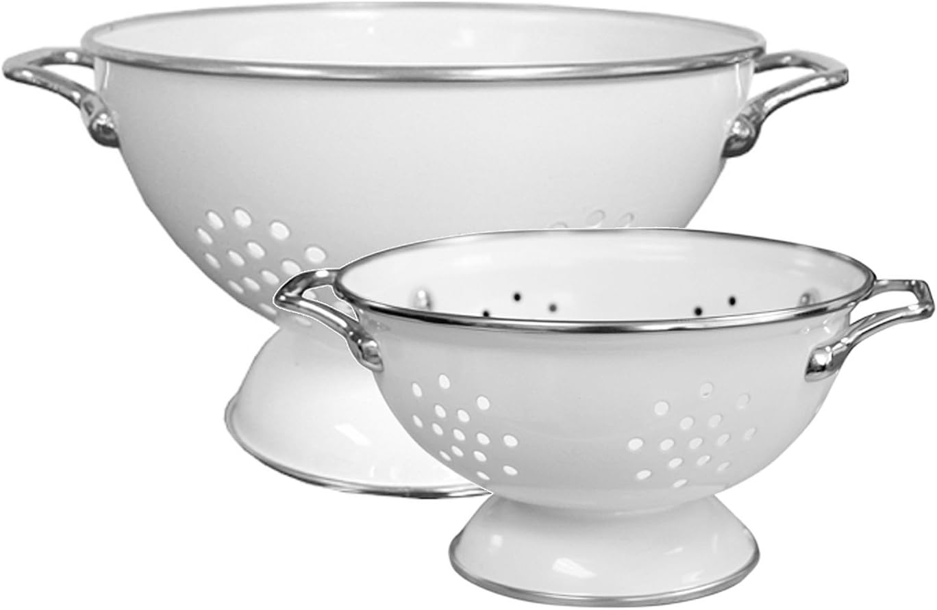 Reston Lloyd Colander Set, 1qt and 3qt, White Kitchen & Dining