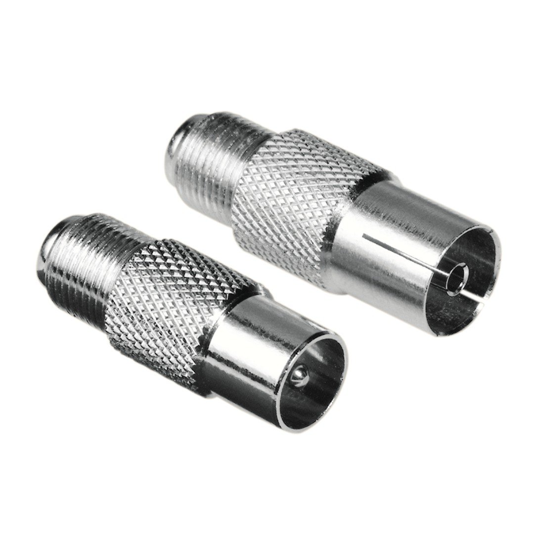 Hama SAT Adaptor Set of 2 (F Coupling to Coaxial Plug and F Coupling to Coaxial Coupling)