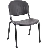 Lorell Low Back Black Stack Chair (Pack of 4)