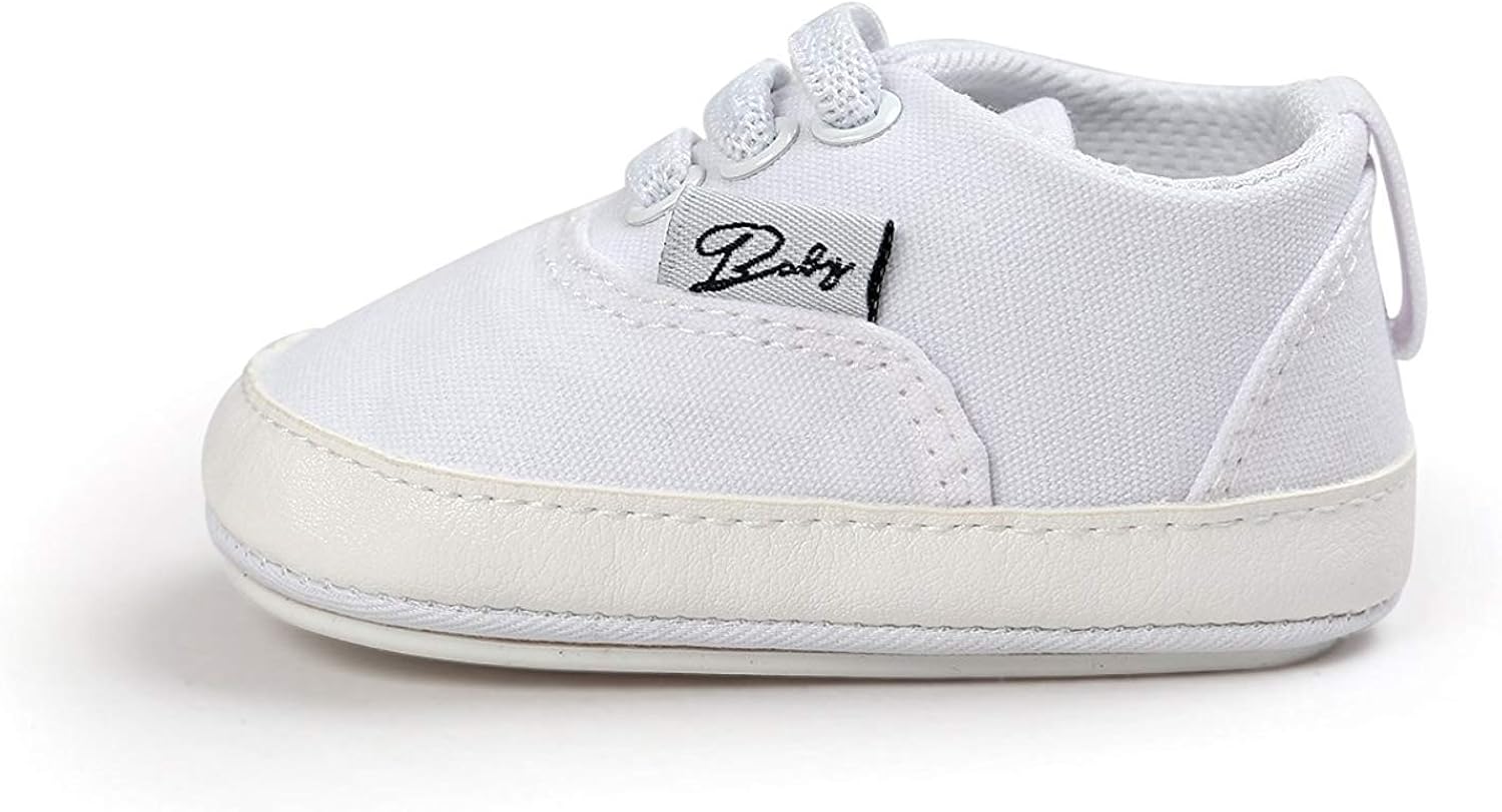  | RVROVIC Baby Boys Girls Shoes Canvas Toddler Sneakers Anti-Slip Infant First Walkers 0-18 Months | Sneakers
