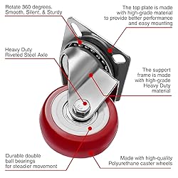 Online Best Service 8 Pack Caster Wheels Swivel