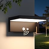 BRIMMEL Solar Wall Lights Outdoor with Motion Sensor - Heavy Duty Aluminum Die-Casting Waterproof, 600 Lumen 3 Modes with Dusk to Dawn All-Night Lighting for Fence, Porch, Garage. Travisa SG601019