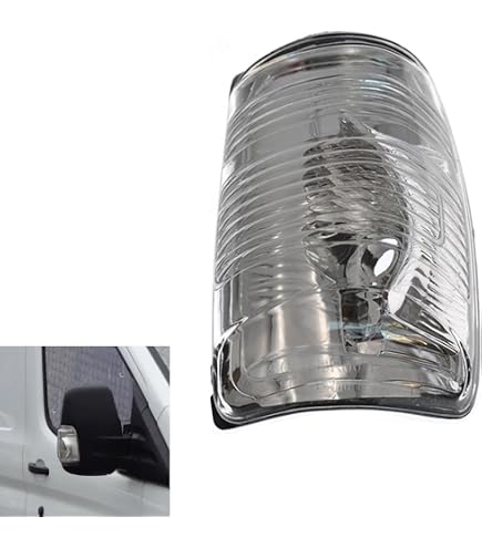 Ace Car Parts Primed Mirror Cover With Clear Indicator Light For Ford Mondeo Mk4 2010-2015 – Passenger Side, Non-LED, Paintable
