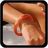 Jugielu Vintage Acrylic Bangle Bracelet White Resin Bracelet Chunky Acrylic Bracelets Gemstone Bangle Bracelet Quartz Crystal Bangle Bracelet Jewelry for Women