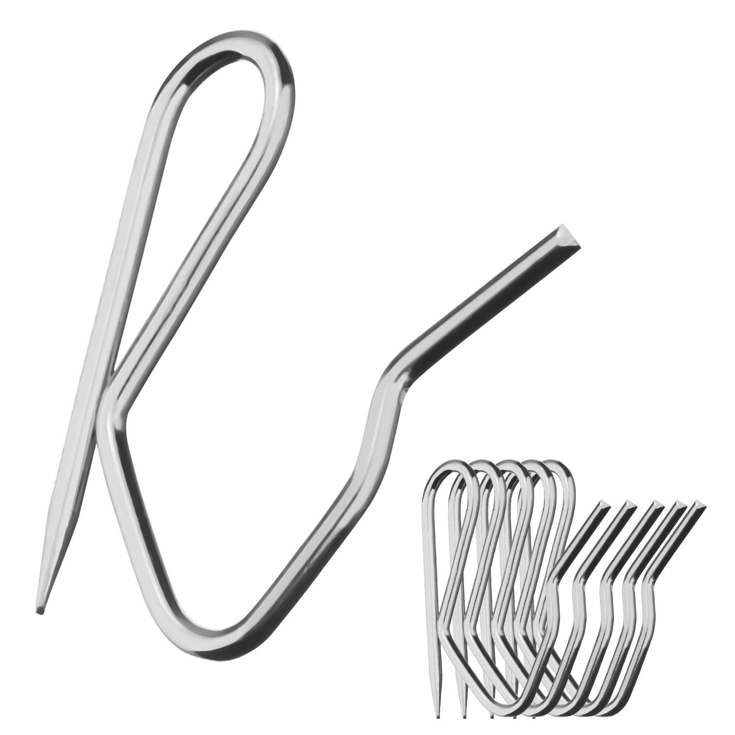 kissral 100 Pieces Pinch Pleat Metal Curtain Hooks