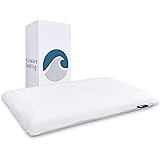 Bluewave Bedding Super Slim Gel Memory Foam Pillow for Stomach and Back Sleepers - Thin and Flat Therapeutic Design for Spina
