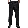 iCreek Men's Rain Pants Waterproof Over Pants Windproof Lightweight Hiking Pants Work Rain Outdoor for Golf, Fishing