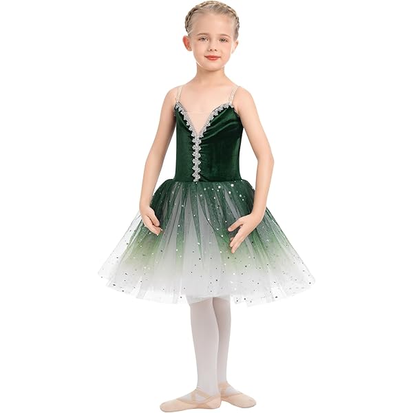 Amazon.com: ZX Girl's Camisole Skirted Leotard Ballet Sparkle Lace