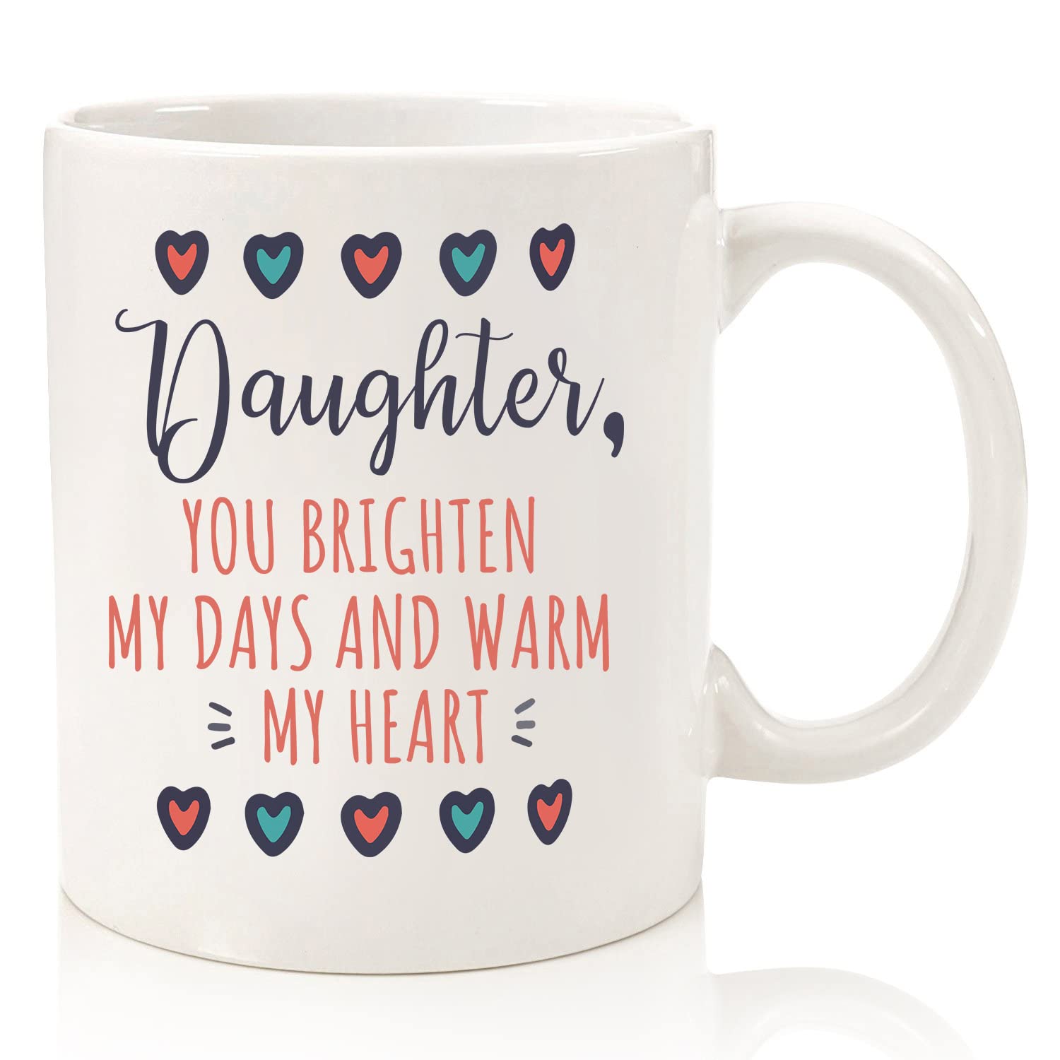Daughter Gifts from Mum Daughter Birthday Gifts - Graduation Christmas Gifts for Daughter, 350ml Ceramic Coffee Mug Special Daughter Gifts for Girls