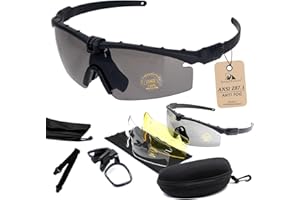 ToopMount Sports Goggles Anti Fog Glasses Sunglasses with 3 Interchangeable Lens