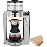 APOXCON Automatic Drip Coffee Maker for Coffee Enthusiasts -Pour Over Coffee Brewer with Programmable Timer, Hand Drip Simulation, Adjustable Strength - No Aluminum No Plastic Contact with Beverage