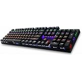 ABKO K640 QUICK SWAP Switch Mechanical Custom Keyboard Rainbow LED NKEY-Rollover (English/Korean Layout) Black Color (Blue Switch (Click))