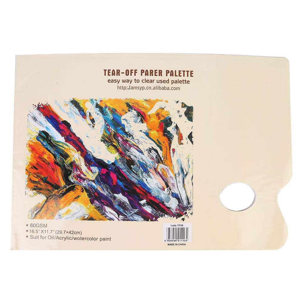 Mootea A3 Tear Off Paper Palette Disposable Color Matching Paper for Watercolor Oil Painting Gouache