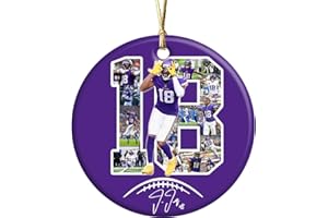 Teerabbit Justin Minnesota Jefferson Football Christmas Ornaments Home Decoration - Do The Griddy - Birthday, Christmas, Father, Mother, Gifts for Football Fans