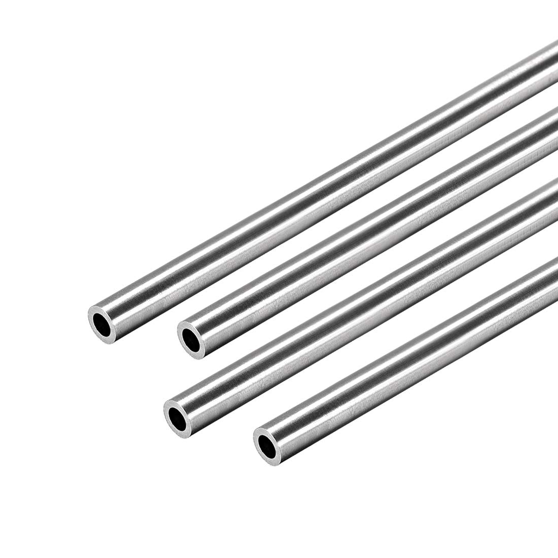uxcell 304 Stainless Steel Round Tubing 5mm OD 1mm Wall Thickness 250mm Length Seamless Straight Pipe Tube 4 Pcs
