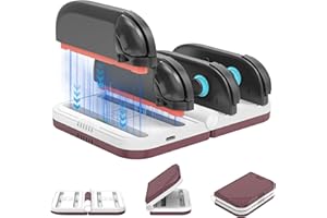 RECHALE Foldable 4-Slot Charging Dock for Nintendo Switch 2, Portable Travel-Ready Charging Station with LED Indicators, Fast Charging for JoyCons Controllers (Claret)