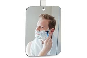 canhard Shatterproof Shower Mirror for Shaving Mirror for Shower,10.82x8 inch Than Original,Unbreakable Deluxe Plexiglass Makeup Mirror,Largest Bathroom Wall Hanging,Handheld Camping