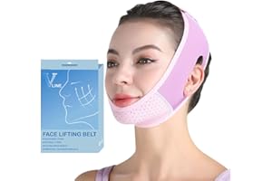 Reusable V-Line Face Slimming Strap & Double Chin Reducer – Adjustable Hair-Friendly Hook & Loop Closure, Breathable Non-Toxi