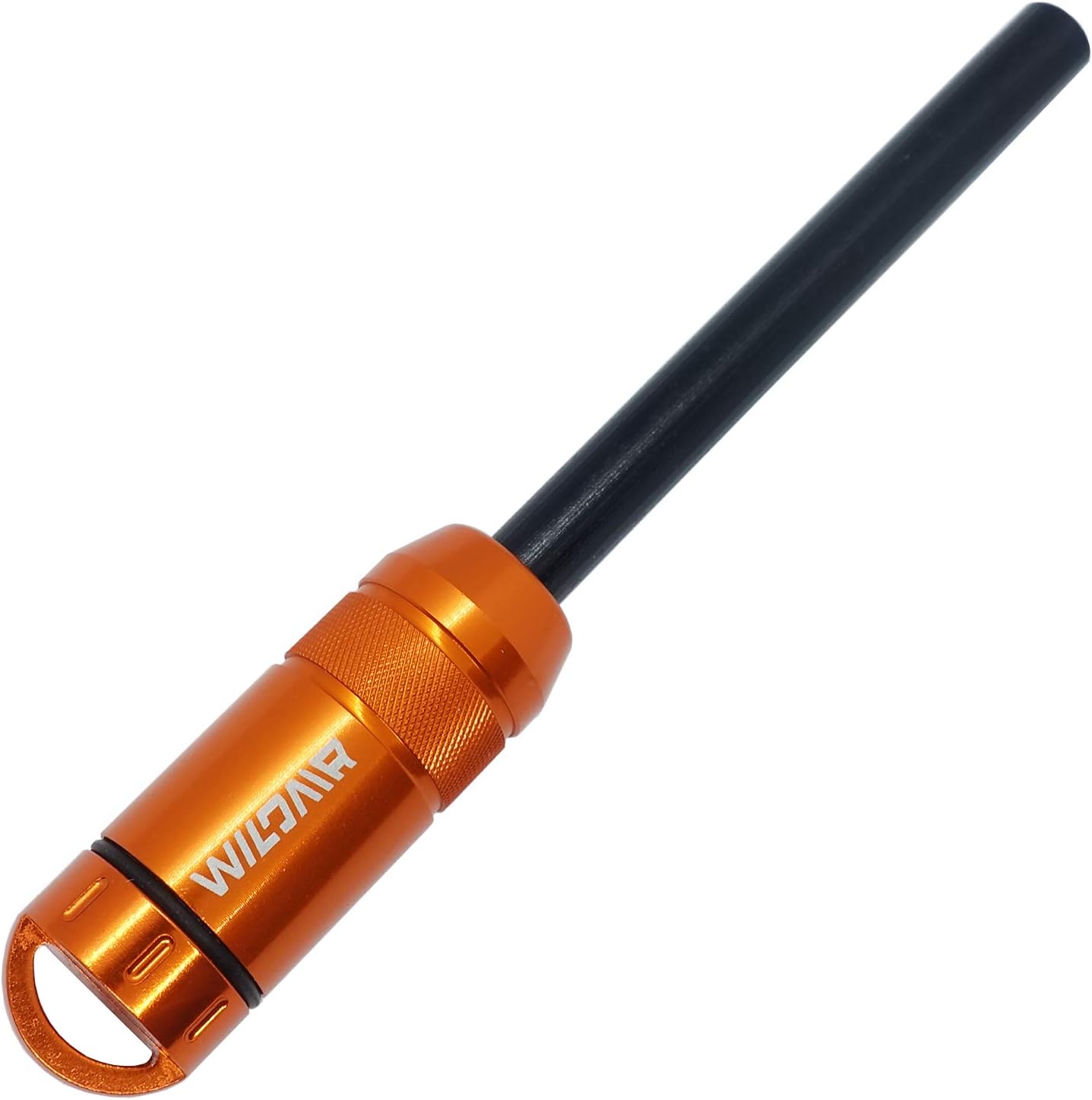 WILDAIR Ferrocerium Ferro Rod Fire Starter with Flint Striker Storage Capsule Fire Paracord Magnesium Bushcraft Flint and Steel Fire Starter Emergency Survival Kits (Orange): Sports & Outdoors