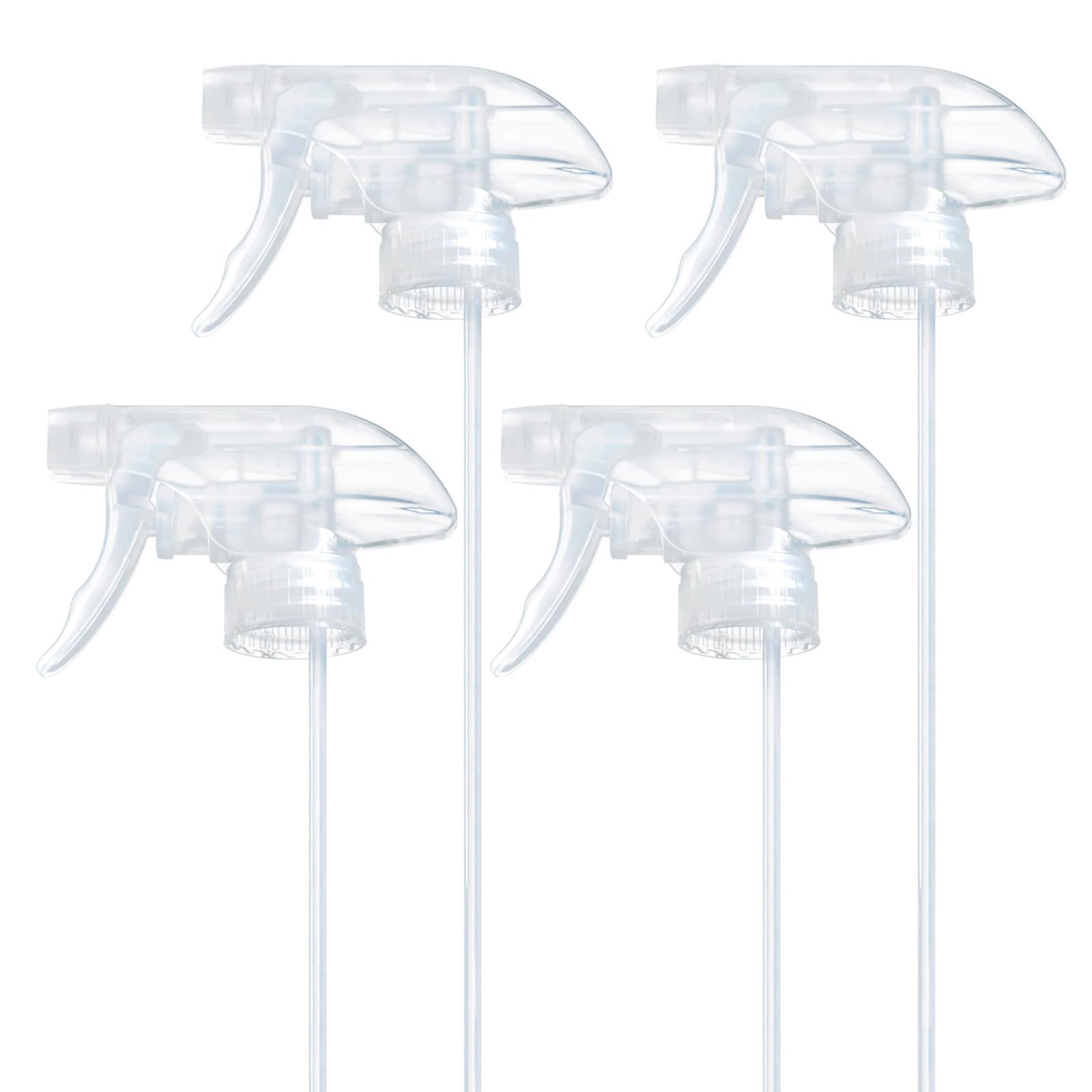 Photo 1 of OCMML 4-Pack Clear Spray Nozzle For Bottles,3 Spray Modes (Stream,Mist & Safety Lock) Compatible with 8/16 oz Spray Bottle Nozzle Replacement for Gardening,Kitchen,Cleaning,Pet Training