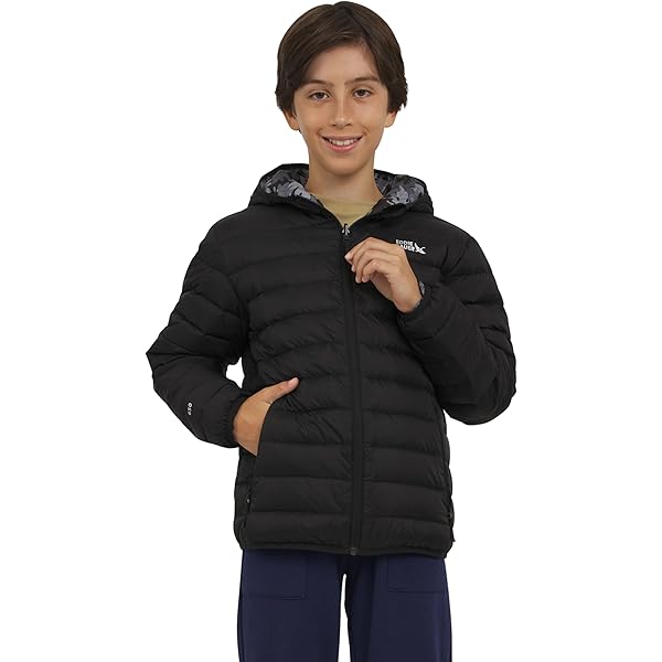 Amazon.com: Eddie Bauer Boys Reversible Hooded Down Jacket (Blue