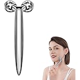 InfiniteRelax Metal Facial Roller Massager, 3D Cooling Face Massage Tool for Reduce Puffiness, Remove Eye Wrinkles, Face Lifting, Increase Firmness, Anti-Aging, Skin Tightening