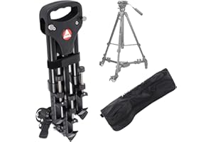 SEROUNDER VX-600 Foldable Tripod Dolly with 3 Locking Track Wheels Pulley,Adjustable Leg Mount and Storage Bag,Compatible with Most Tripods, Light Stand for Cameras Camcorder Photography