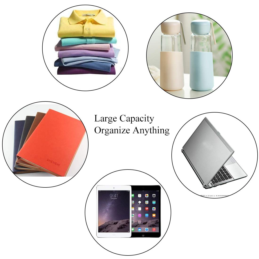 Bedside Storage Bag (8 Pockets) Tongcloud Caddy Hanging Organizer for Headboards, Bed Rails, Dorm Rooms, Bunk Beds, Apartments, Bathrooms