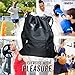 ANGU SPORTS Youth Soccer Bag with Ball Holder for Kids, Girls, Boys, Men & Women | Soccer Backpack Great for Basketball, Football, Gym Bag, Volleyball, Lacrosse | Drawstring Perfect for Sport (Black)