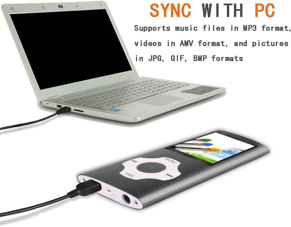 Tomameri - Portable MP3 / MP4 Player with Rhombic Button, Including a 16 GB Micro SD Card and Support Up to 64GB, Compact Music, Video Player, Photo Viewer Supported - Black: Home Audio & Theater