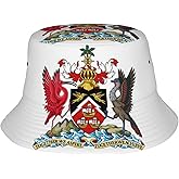 FYCFSLMY Trinidad and Tobago Flag Bucket Hat Fisherman Cap Foldable Sun Hat, for Beach Trips Camping Fishing Hiking