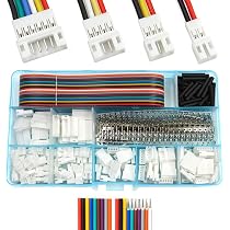 Kit De Conectores JST-XH 2.54mm Y Cable De Cinta – Incluye Carcasas Hembra De 2-8 Pines Y 250 Pines Macho