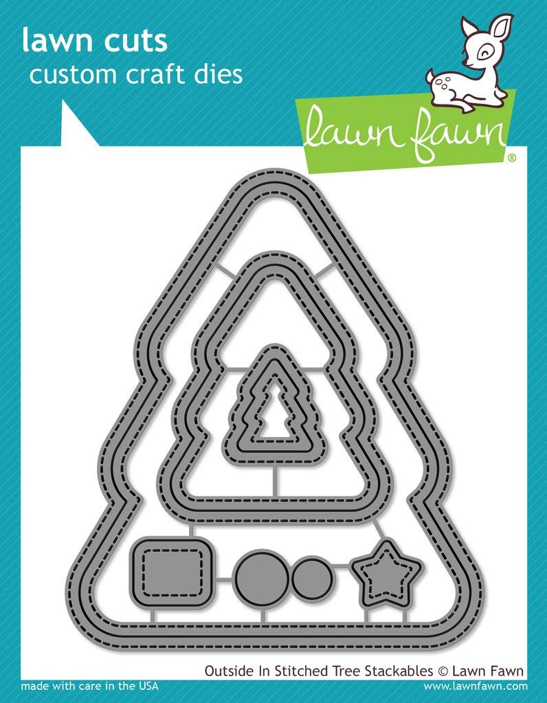 Lawn Fawn Outside In Stitched Christmas Tree Stackables Dies