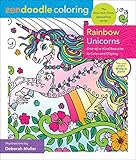 Zendoodle Coloring: Rainbow Unicorns: One-of-a-Kind Beauties to Color and Display by 