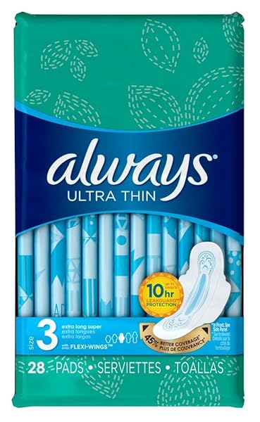 ALWAYS PADS ULTRA THIN SIZE 3-28 COUNT EXTRA LONG SUPER (3 PACK)
