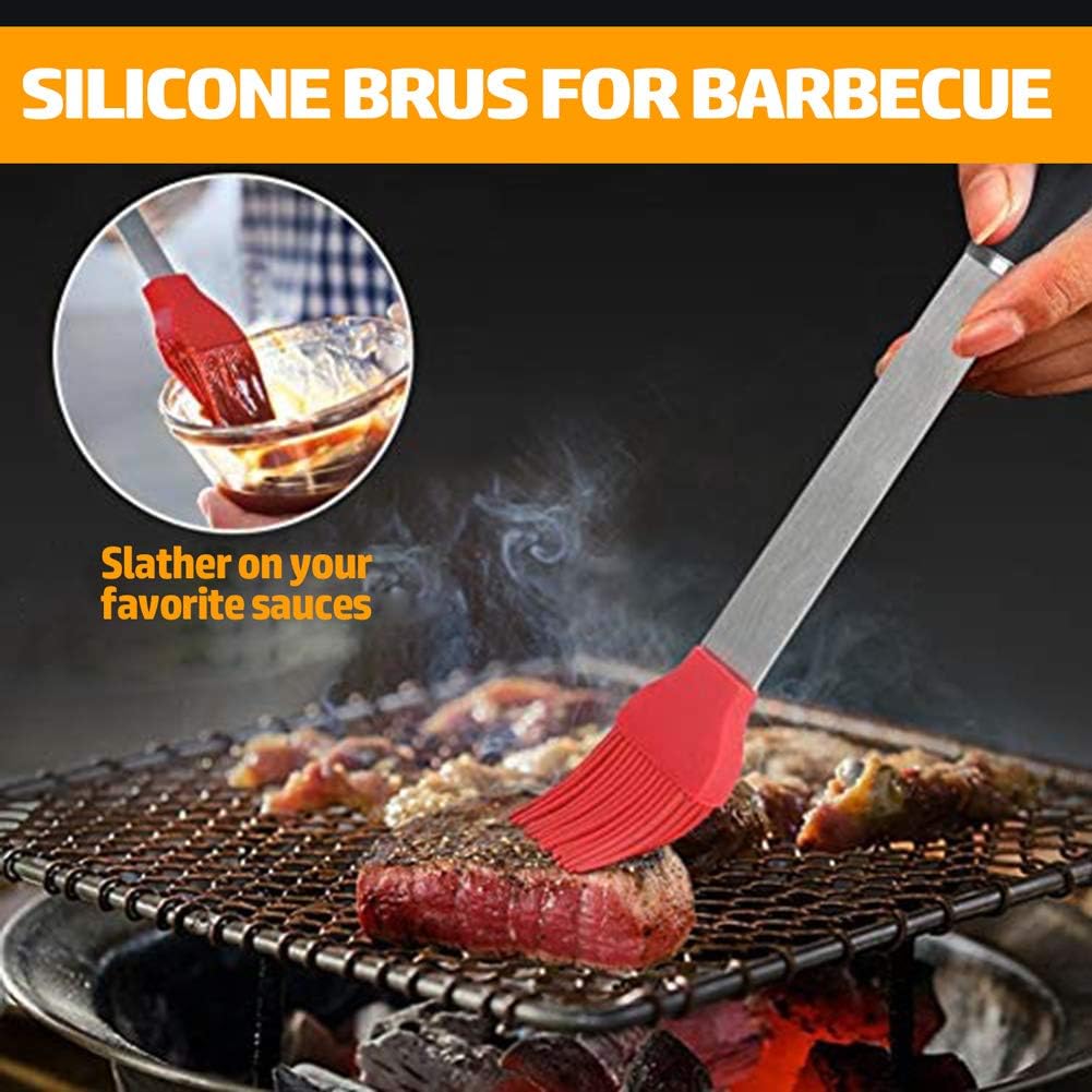 Homissor BBQ Grilling Tools Set, Stainless Steel Spatula, Fork, Basting Brush&Tongs, Gift Box Package.Best for Barbecue & Grill.18 Inch Utensils Turner Accessories : Garden & Outdoor