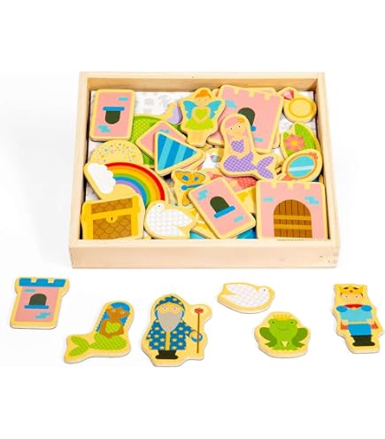 Set De 35 Imanes De Madera De Granja – Animales De Colores Para Tablero Magnético – Juguete Educativo Y Creativo Para Niños +3 Años – Marca Bigjigs Toys