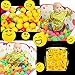 50 Emoji Pit Balls , Ball Pit , Crush Proof Plastic Ball Pit with Sturdy Clear Bag